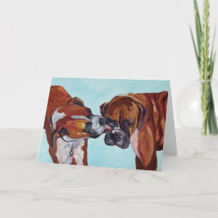 Tarjeta de saludo de Bella Artes de perros de la B