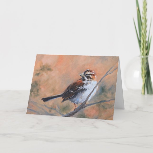 Tarjeta de saludo de Bella Artes Song Sparrow (Anverso)