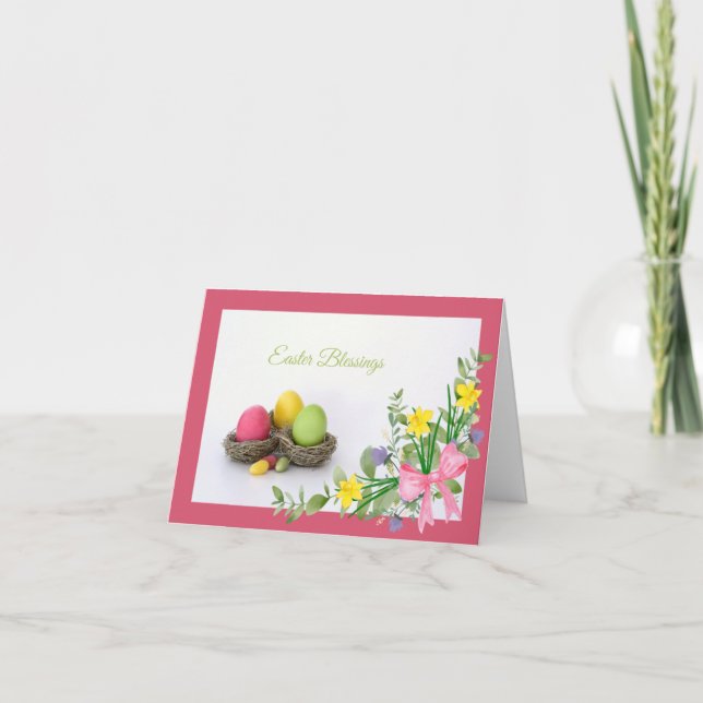 Tarjeta de saludo de Bendición de Pascua (Anverso)