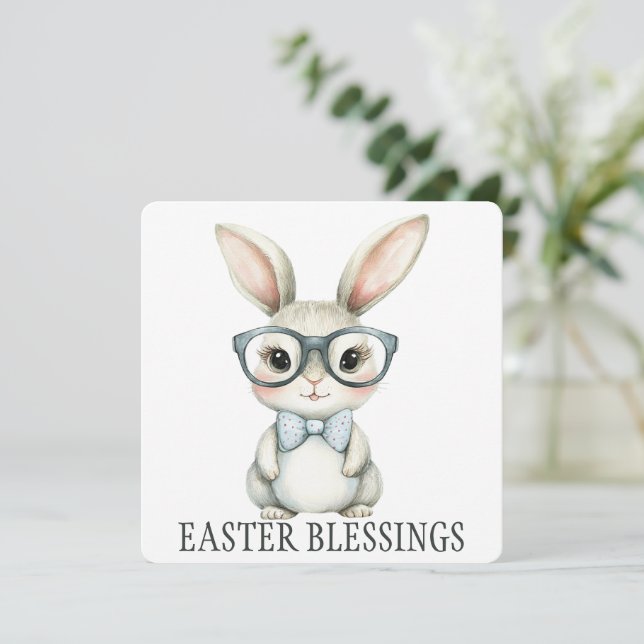 Tarjeta de saludo de Bendición de Pascua (Anverso de pie)