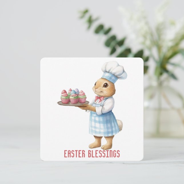 Tarjeta de saludo de Bendición de Pascua (Anverso de pie)