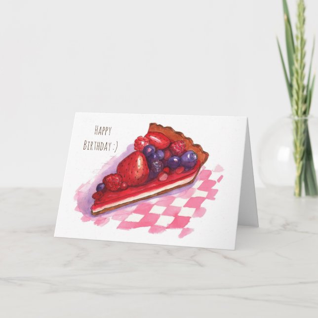Tarjeta de saludo de Berry pie (Anverso)