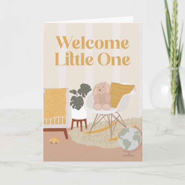 Tarjeta de saludo de bienvenida para Recién nacido (Anverso)