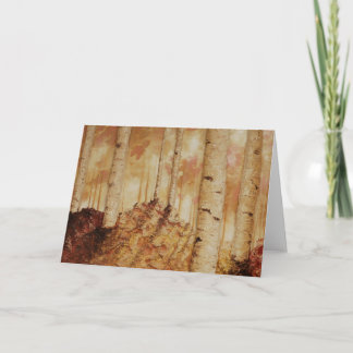 Tarjeta de saludo de Birch de Otoño del artista Al