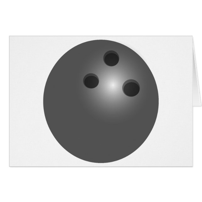 Tarjeta de saludo de boliche Ball (Anverso (Horizontal))