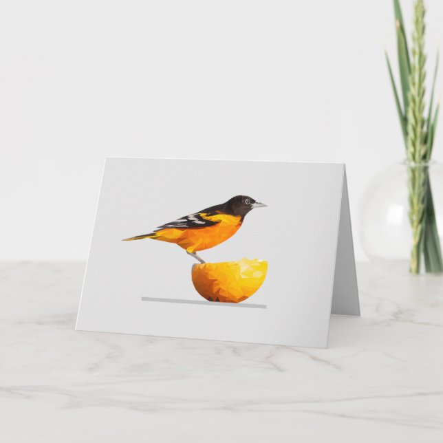 Tarjeta de saludo de bonito Oriole Bird Lover (Anverso)