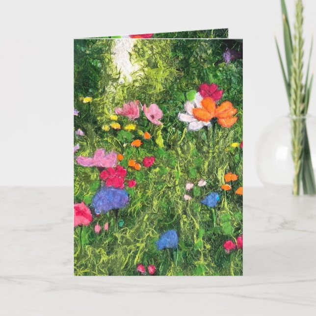 Tarjeta de saludo de bonito Wildflower Meadow (Anverso)