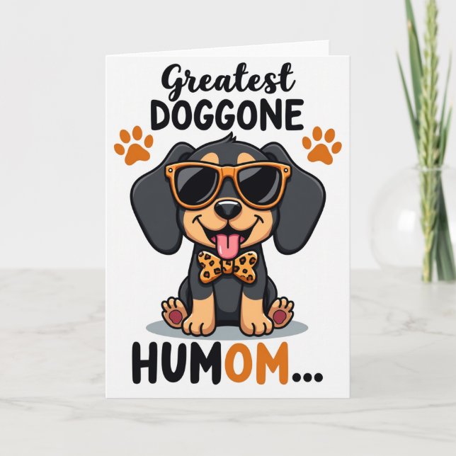 Tarjeta de saludo de Bow Wow leopardo (Anverso)