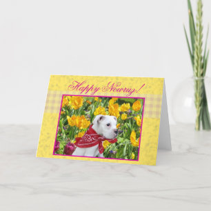Tarjeta de saludo de boxeador feliz Nowruz