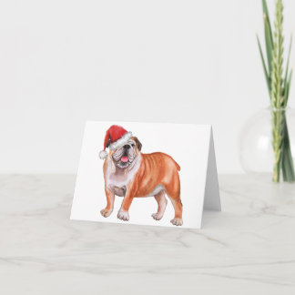 Tarjeta de saludo de Bulldog en inglés de Feliz Na