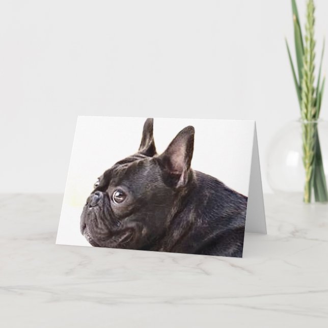 Tarjeta de saludo de Bulldog francesa (Anverso)