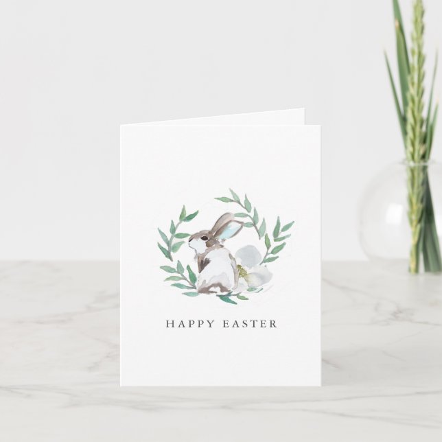 Tarjeta De Saludo De Bunny De Primavera Para Cumpl (Anverso)
