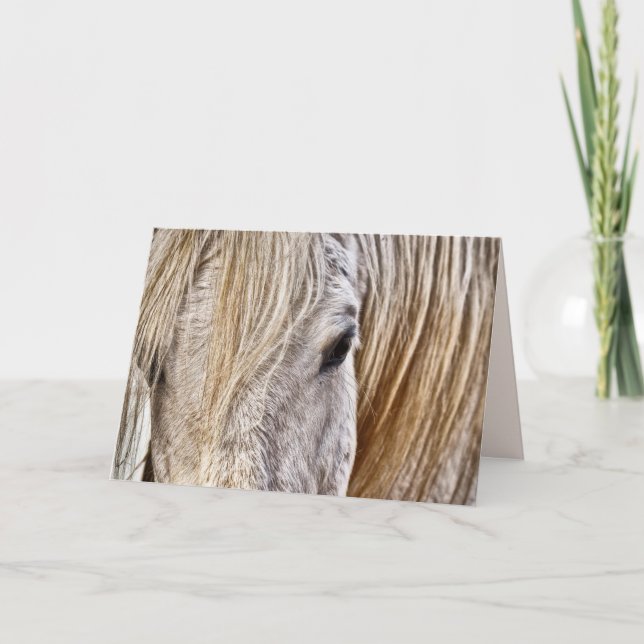 tarjeta de saludo de caballo de granero de broncea (Anverso)