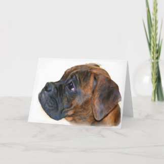 Tarjeta de saludo de cachorro Boxer