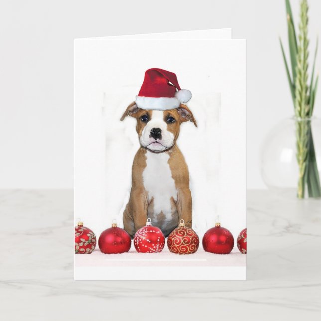tarjeta de saludo de cachorro de aguacate para nav (Anverso)