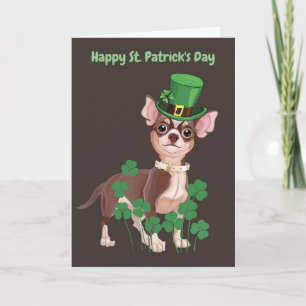 Tarjeta de saludo de cachorro St. Patrick's Day Ch