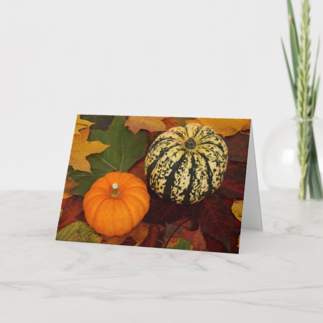Tarjeta de saludo de calabaza (Anverso)