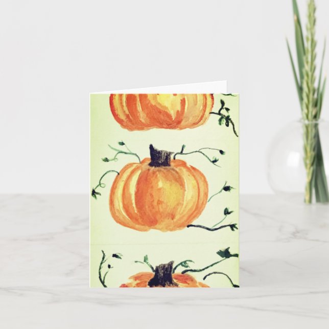 Tarjeta de saludo de calabaza (Anverso)