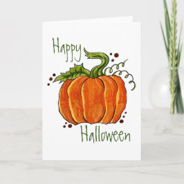 Tarjeta de saludo de calabaza clásica
