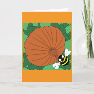 Tarjeta de saludo de calabaza (interior en blanco)