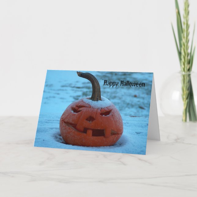 Tarjeta de saludo de calabaza loca (Anverso)