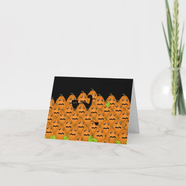 Tarjeta de saludo de calabazas (Anverso)