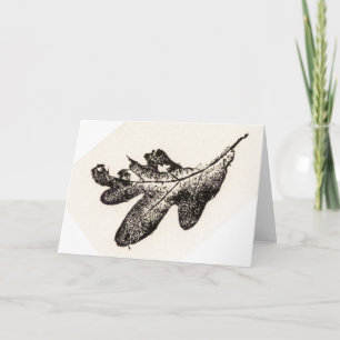 Tarjeta de saludo de campo "Black Oak Leaf"