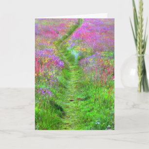 Tarjeta de saludo de campo de primavera