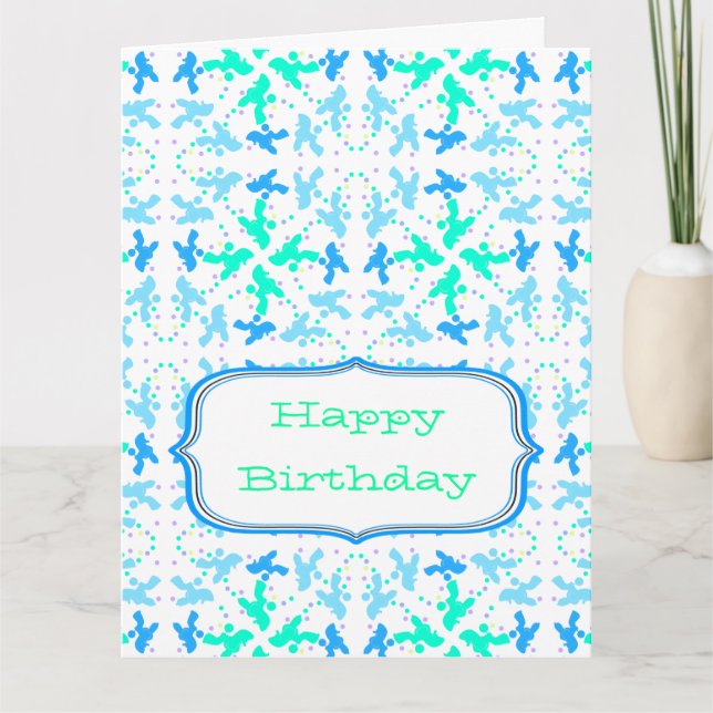 Tarjeta de saludo de canapé de patrón (Anverso)