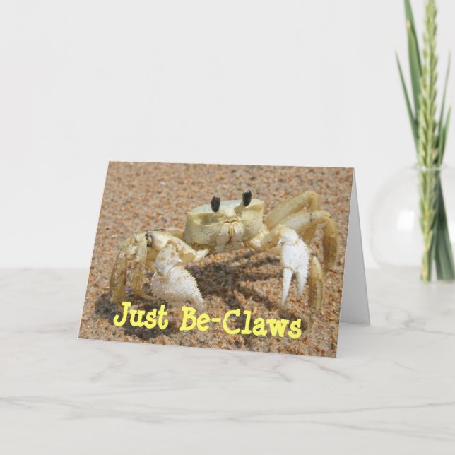 Tarjeta de saludo de cangrejo Just Be Claws (Anverso)