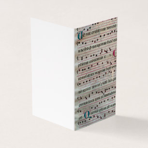 Tarjeta de saludo de canto gregoriano