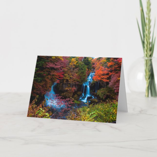 Tarjeta de saludo de cascada (Anverso)