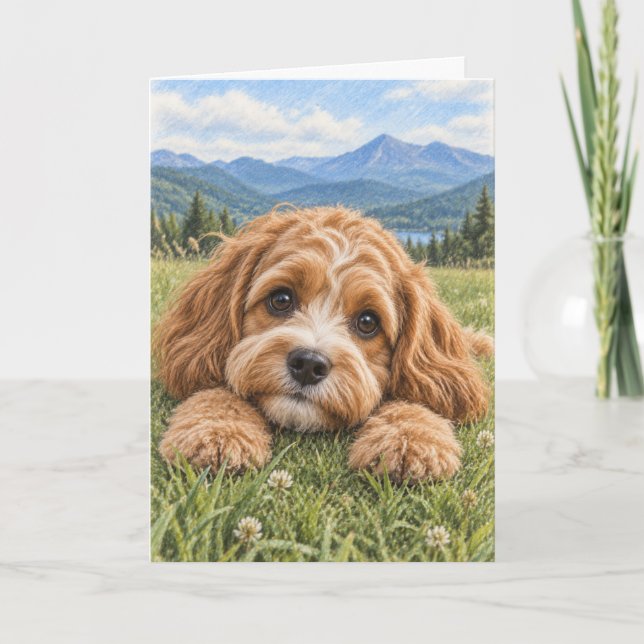 Tarjeta de saludo de Cavapoo (Anverso)