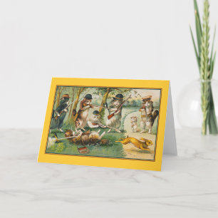 Tarjeta de saludo de caza