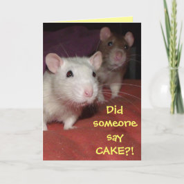 tarjeta de saludo de charla de ratas