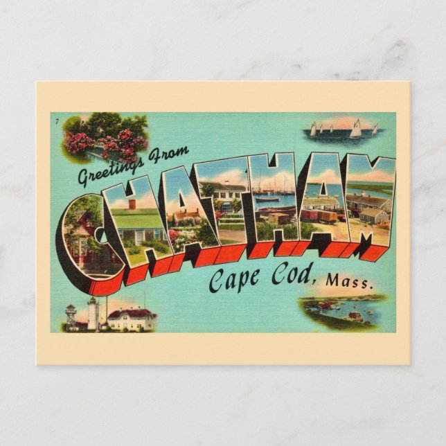 Tarjeta de saludo de Chatham Massachusetts (Anverso)