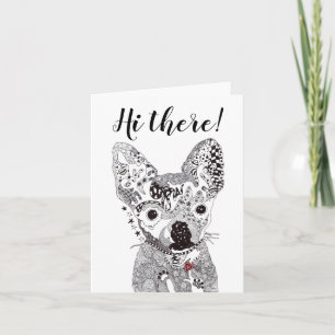 Tarjeta de saludo de Chihuahua dulce y adorable