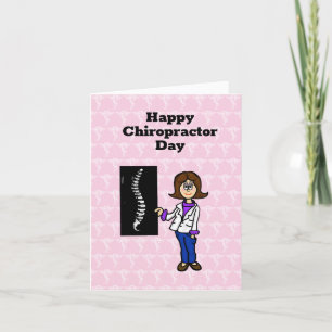 Tarjeta de saludo de Chiropractor femenino