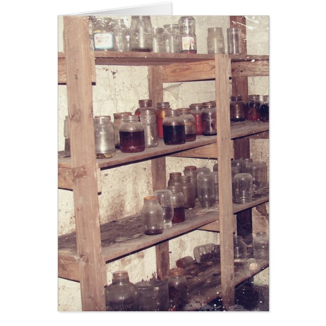 Tarjeta de saludo de Chiste de Pantry abandonada (Frente)