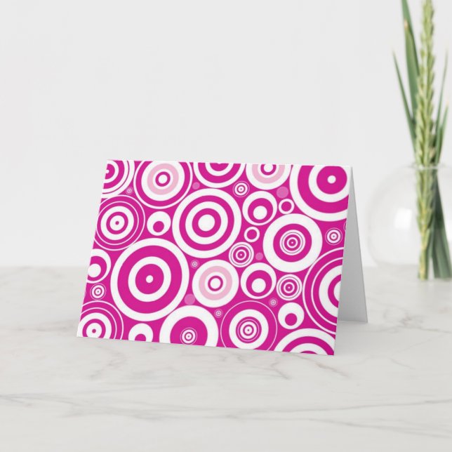 Tarjeta de saludo de círculos (Anverso)