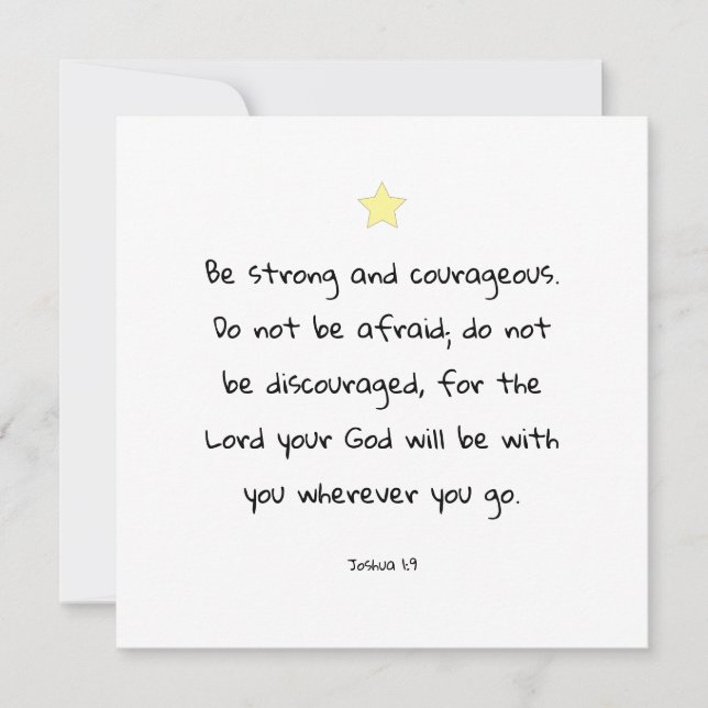 Tarjeta de saludo de citas de la Biblia Motivadora (Anverso)