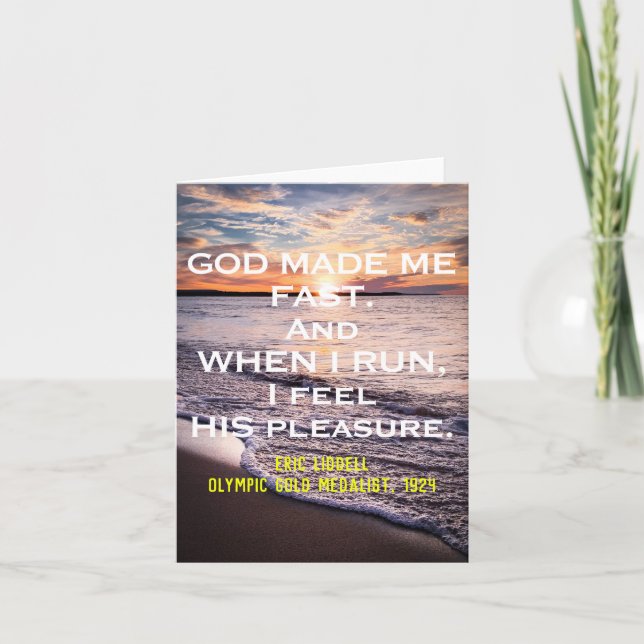 Tarjeta de saludo de citas Eric Liddell (Anverso)