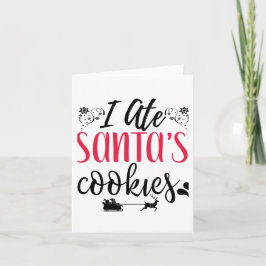 Tarjeta de saludo de cocina de Ate Santa