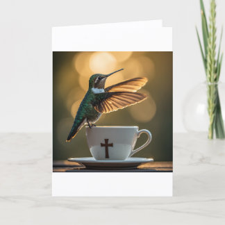 Tarjeta de saludo de colibrí