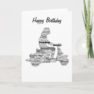 Tarjeta de saludo de collage de palabras de Scoote