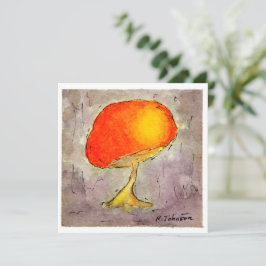 Tarjeta de saludo de color acuático para hongos na