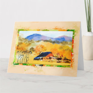 Tarjeta de saludo de Colorado en otoño