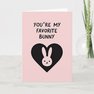Tarjeta de saludo de conejito favorito