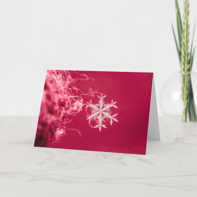 Tarjeta de saludo de copo de nieve (Anverso)