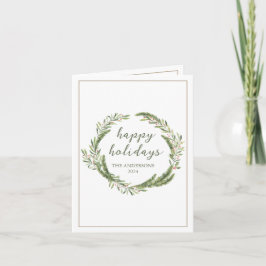 tarjeta de saludo de corona de vacaciones para nav